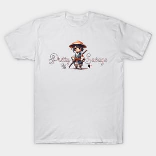 Cute Anime Chibi Style Samurai Girls T-Shirt